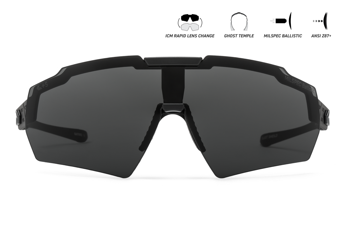 MILSPEC BALLISTICS BLASTSHIELD - BLACK CERAKOTE / SMOKE & CLEAR – GovEyewear