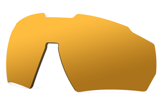 MILSPEC BALLISTIC BLASTSHIELD - SMOKE POLARIZED GOLD MIRROR REPLACEMENT LENS