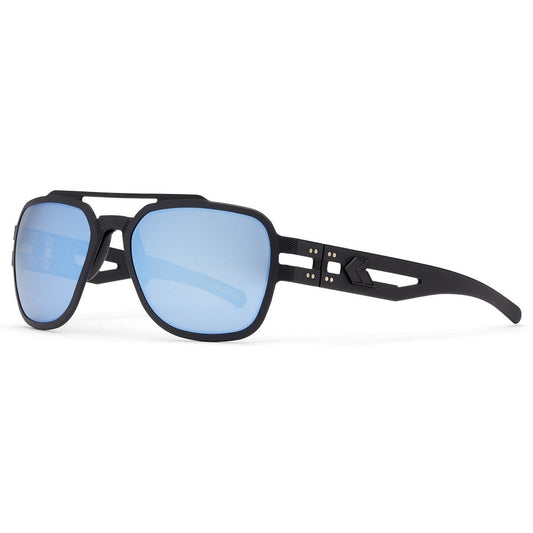 STARK - MATTE BLACKOUT / SMOKE POLARIZED w/ BLUE MIRROR