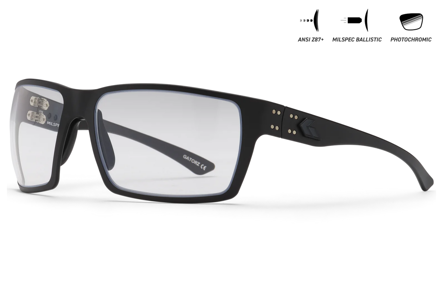 MILSPEC BALLISTIC Z87.1 MARAUDER - CERAKOTE BLACKOUT - PHOTOCHROMIC / ANTI-FOG