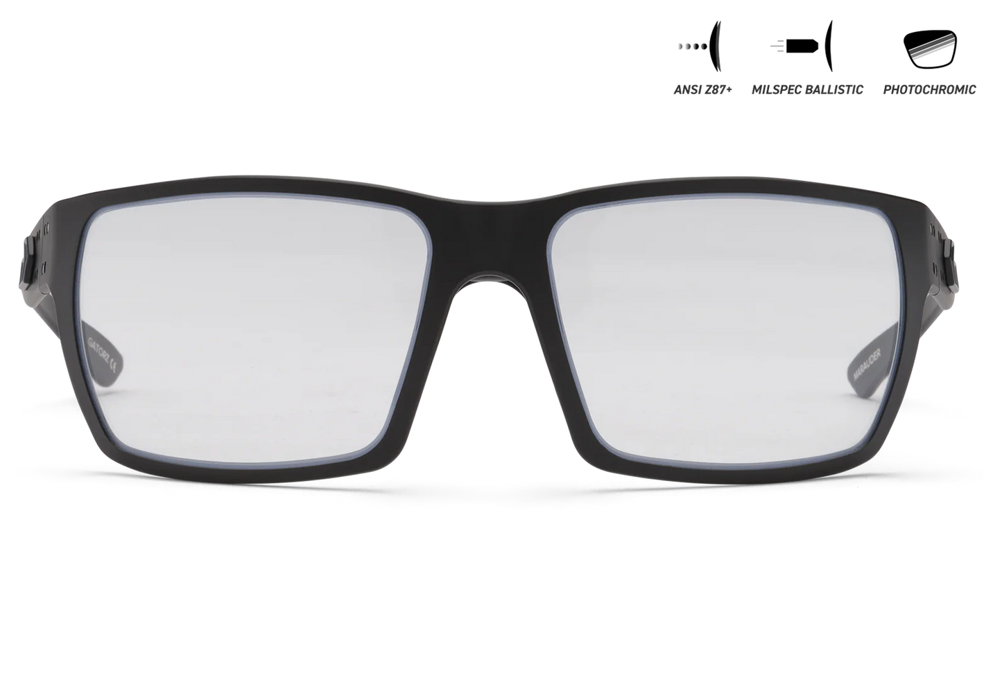 MILSPEC BALLISTIC Z87.1 MARAUDER - CERAKOTE BLACKOUT - PHOTOCHROMIC / ANTI-FOG