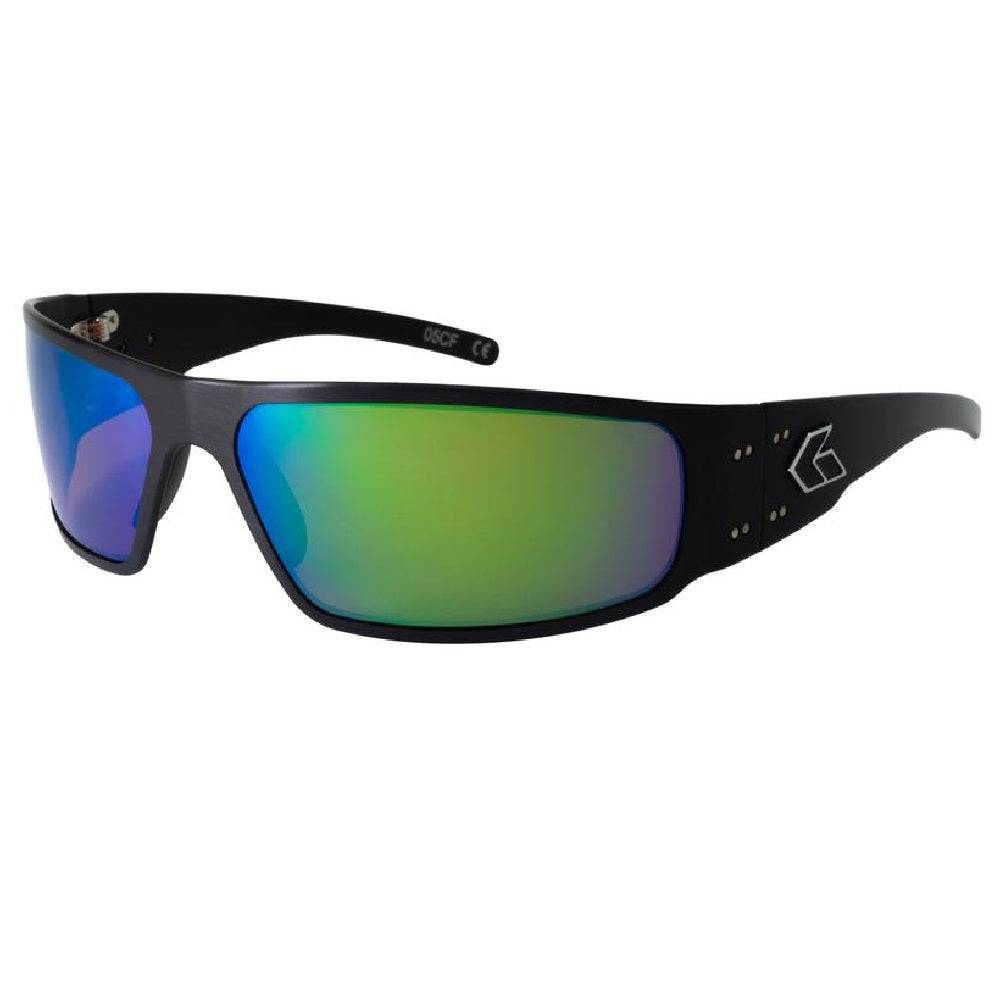 GATORZ BOXSTER BLACK / BROWN POLARIZED GREEN MIRROR LENS